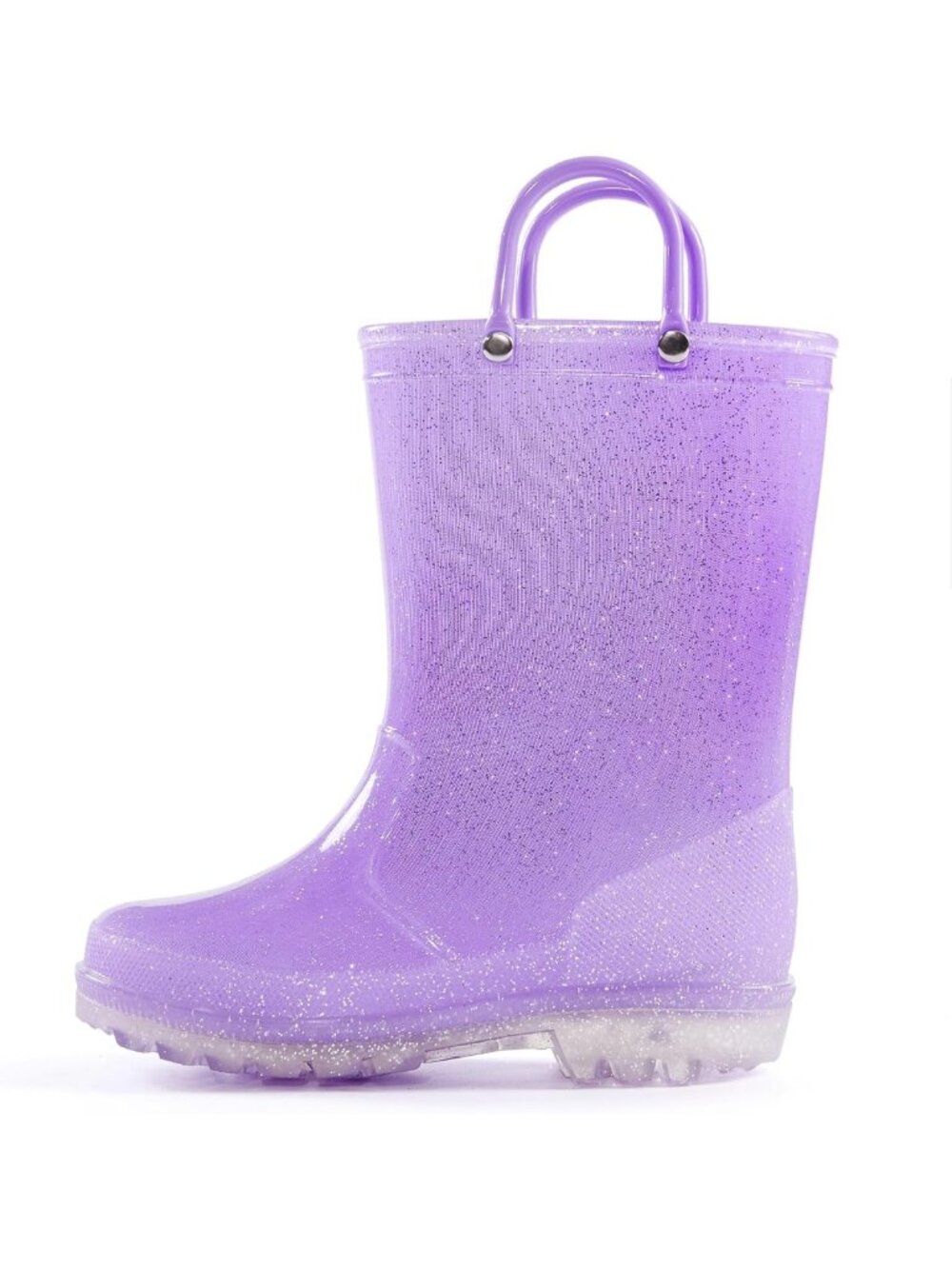 Girls Waterproof Rain Boots with Easy-On Handles for Kids - Perfect for Play!